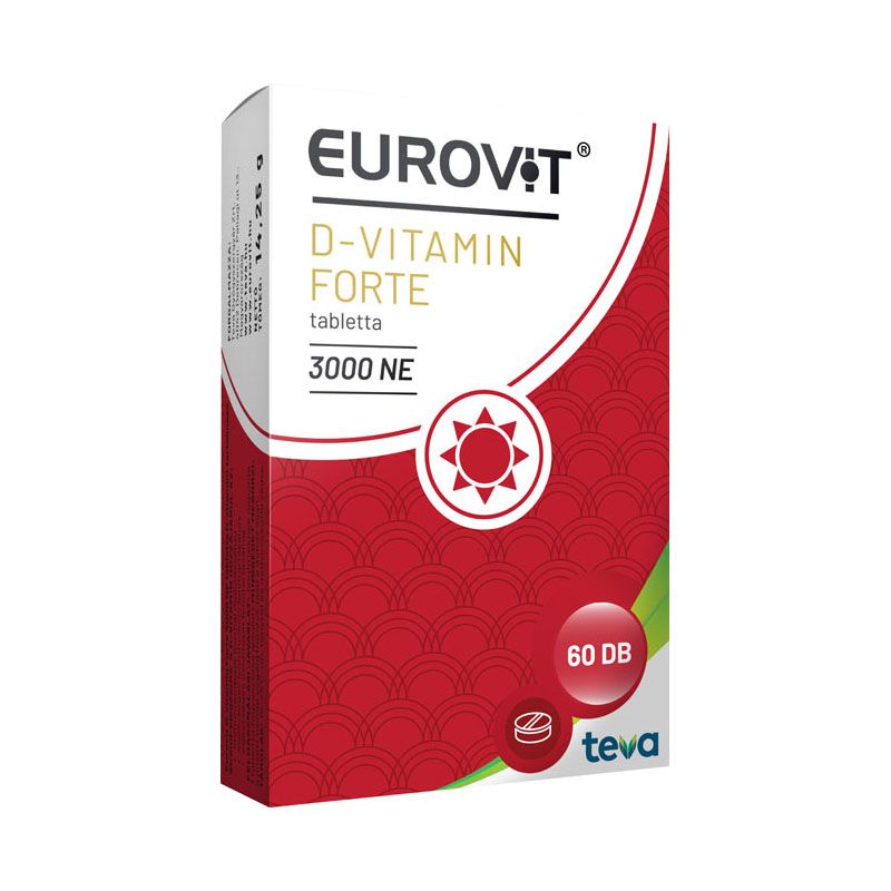 Eurovit D-vitamin 3000 NE forte étrend-kiegészítő tabletta