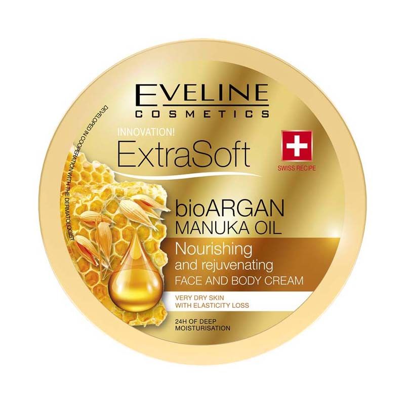 Eveline ExtraSoft bio argán- és manuka olajos arc- és testápoló krém