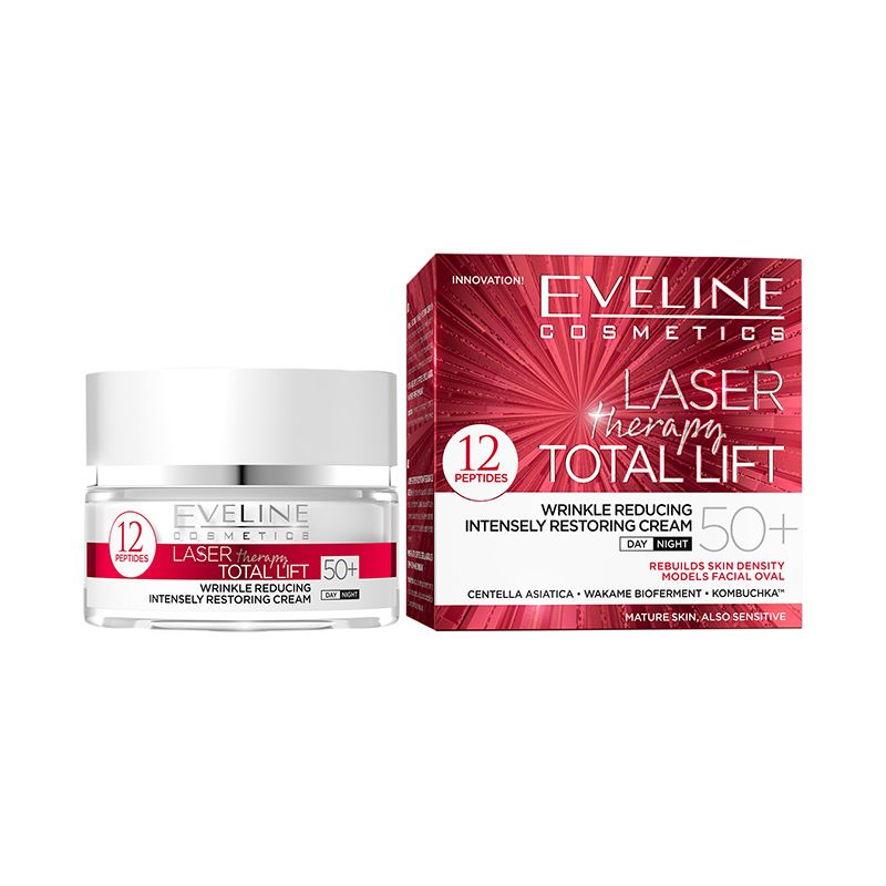 Eveline Laser Therapy Total Lift 50+ ránccsökkentő és bőrmegújító arckrém