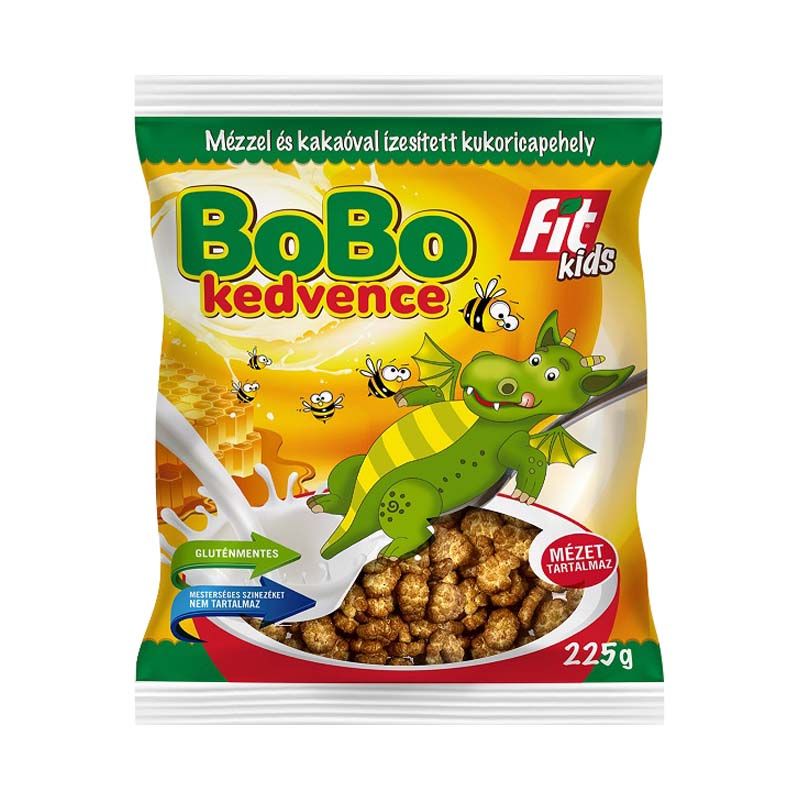 Bobo kedvence mézzel és kakaóval ízesített kukoricapehely