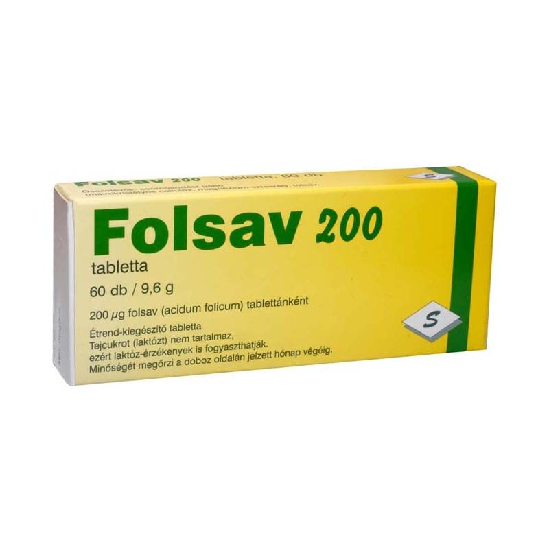 Folsav 200 étrend-kiegészítő tabletta