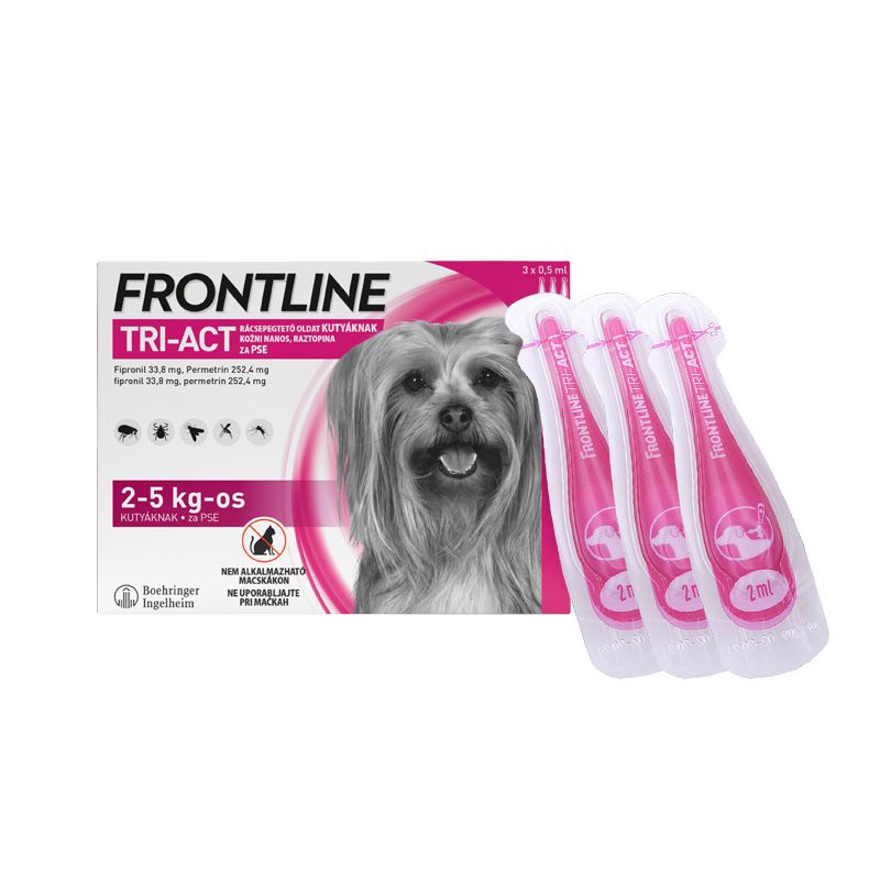 Frontline Tri-Act XS (2-5 kg) rácsepegtető oldat kutyáknak
