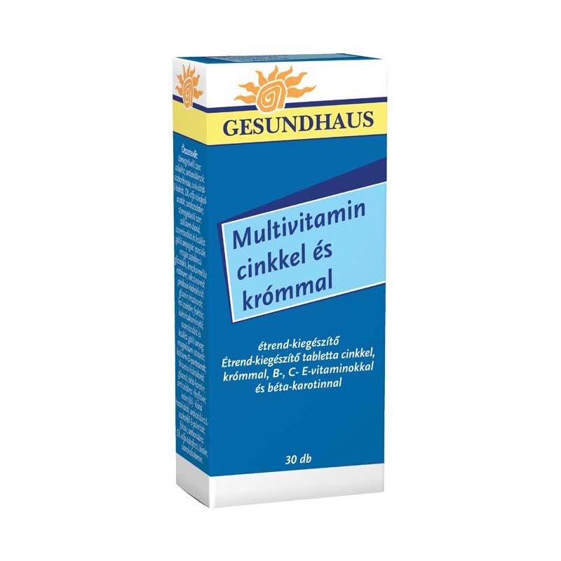 Gesundhaus Multivitamin tabletta cinkkel és krómmal