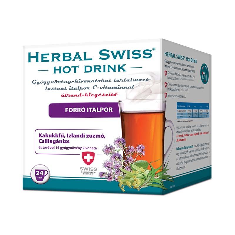 Herbal Swiss Hot Drink gyógynövény-kivonatokat tartalmazó instant italpor