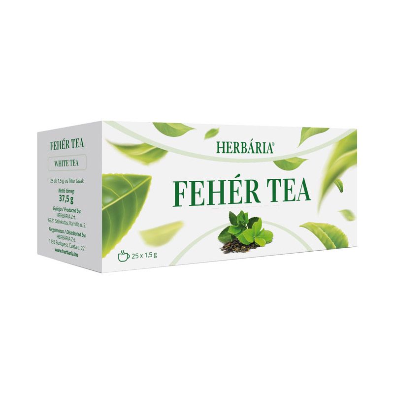 Herbária Fehér tea filteres