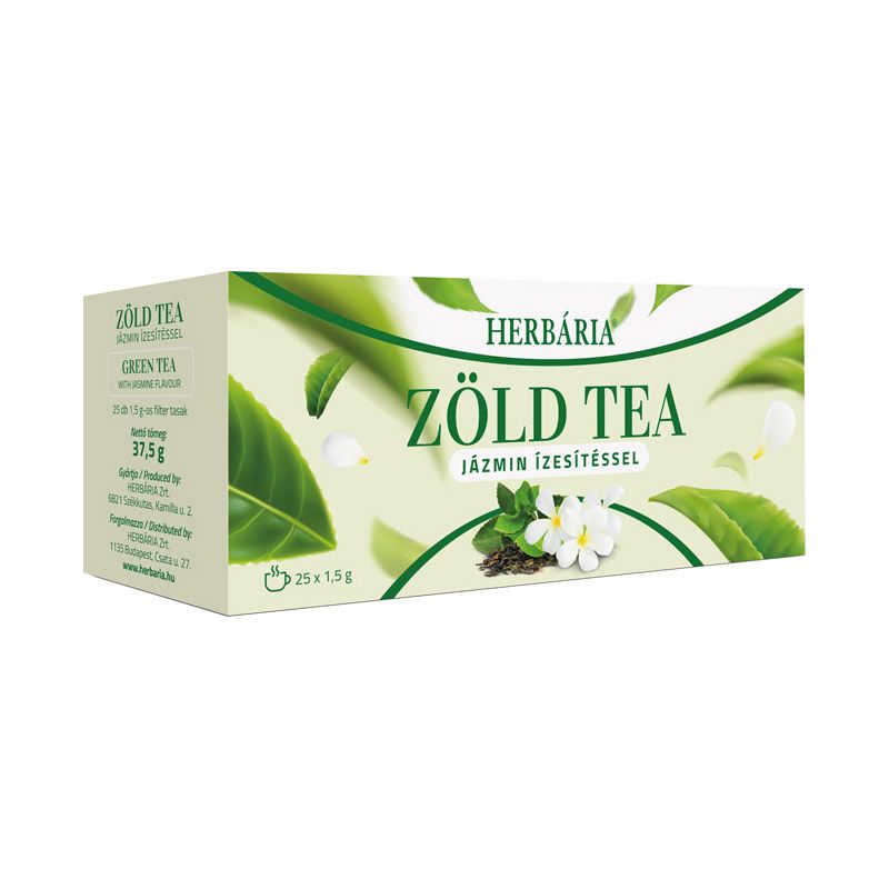 Herbária Zöld tea jázmin ízesítéssel filteres