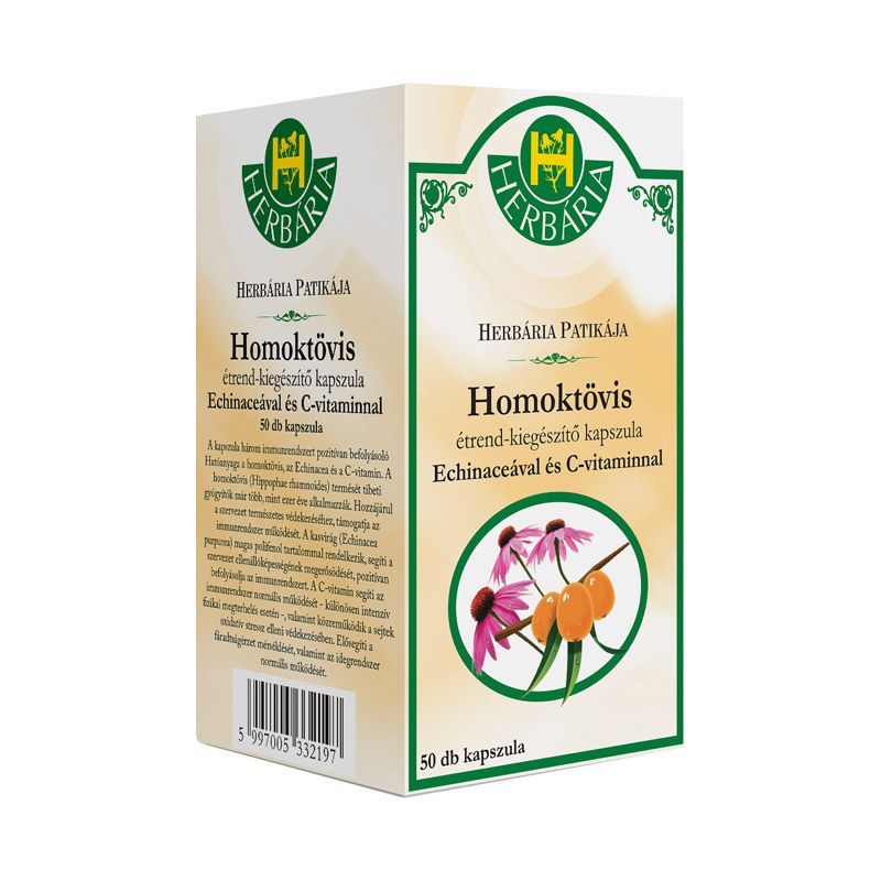 Herbária Homoktövis kapszula Echinaceával és C-vitaminnal