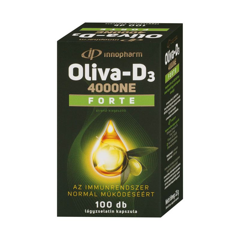 InnoPharm Oliva-D3 4000 NE Forte étrend-kiegészítő lágyzselatin kapszula