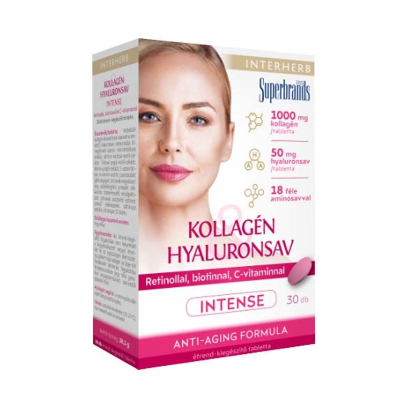 Interherb Kollagén & Hyaluronsav Intense tabletta