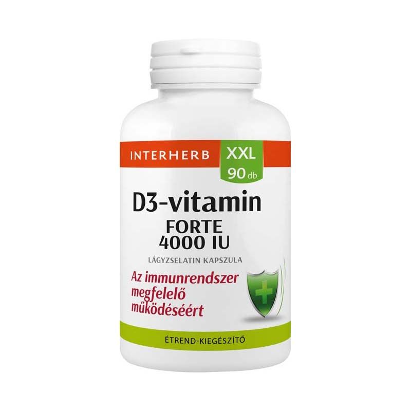 Interherb XXL D3-vitamin 4000NE Forte kapszula