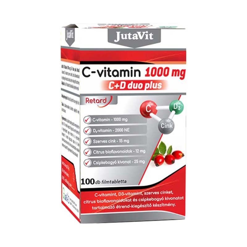 JutaVit C-vitamin 1000 mg C + D duo plus retard filmtabletta 
