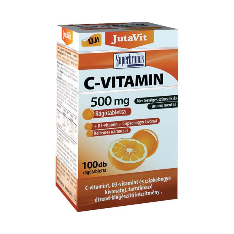 JutaVit C-vitamin 500 mg narancs ízű rágótabletta