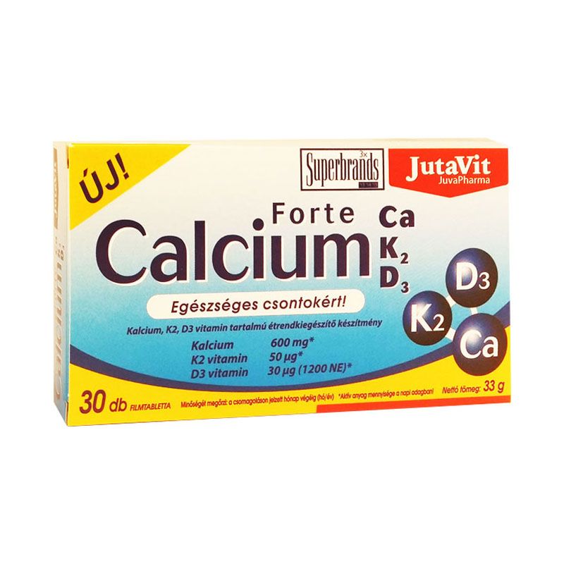 JutaVit Calcium Forte+K2+D3 filmtabletta
