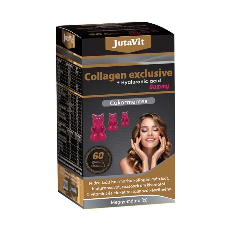 Jutavit Collagen Exclusive + Hyaluronic acid Gummy cukormentes