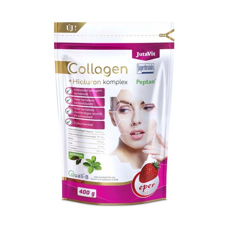JutaVit Collagen + Hialuron Komplex italpor eper ízben
