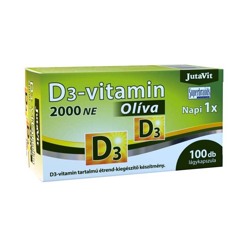 JutaVit D3-vitamin 2000NE Oliva lágykapszula