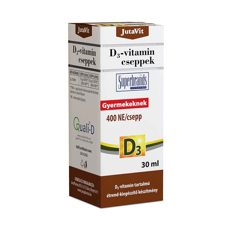 Jutavit D3-vitamin 400NE étrend-kiegészítő cseppek