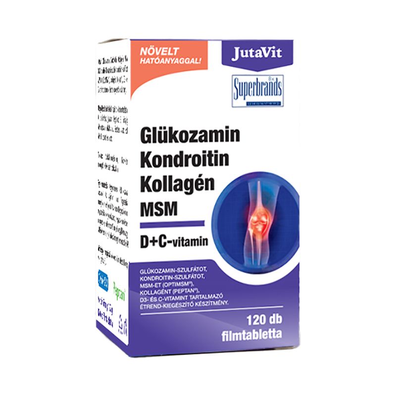 JutaVit Glükozamin Kondroitin Kollagén MSM D + C-vitamin filmtabletta