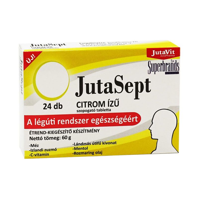 JutaVit JutaSept citrom ízű szopogató tabletta