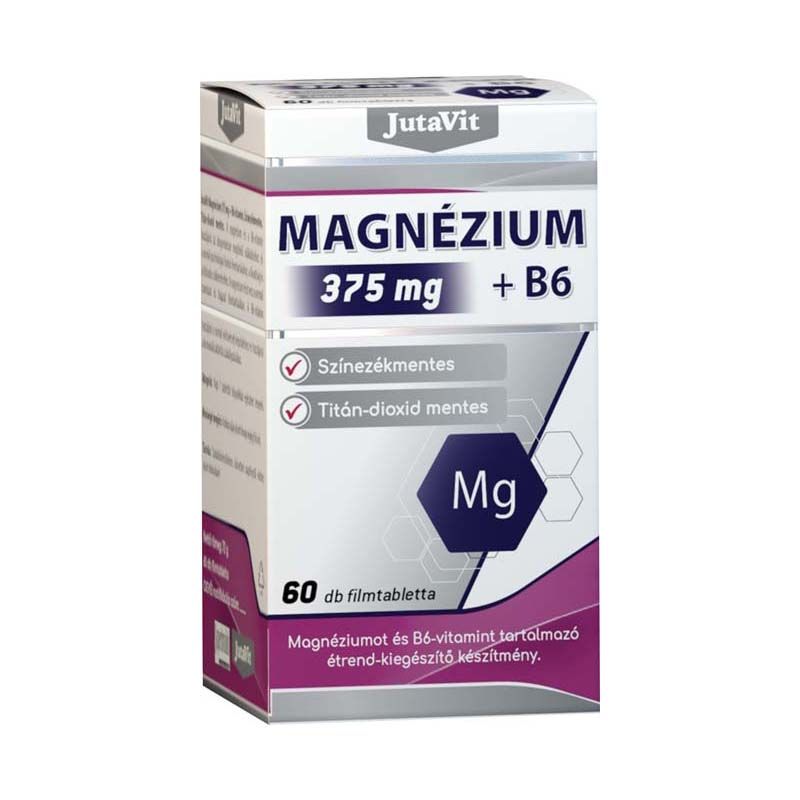 JutaVit Magnézium 375 mg + B6-vitamin tabletta