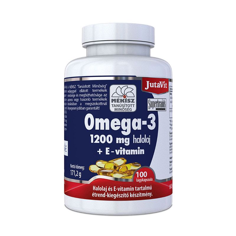 JutaVit Omega-3 1200 mg halolaj + E-vitamin kapszula