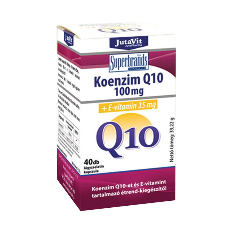 JutaVit Koenzim Q10 100 mg lágy kapszula E-vitaminnal