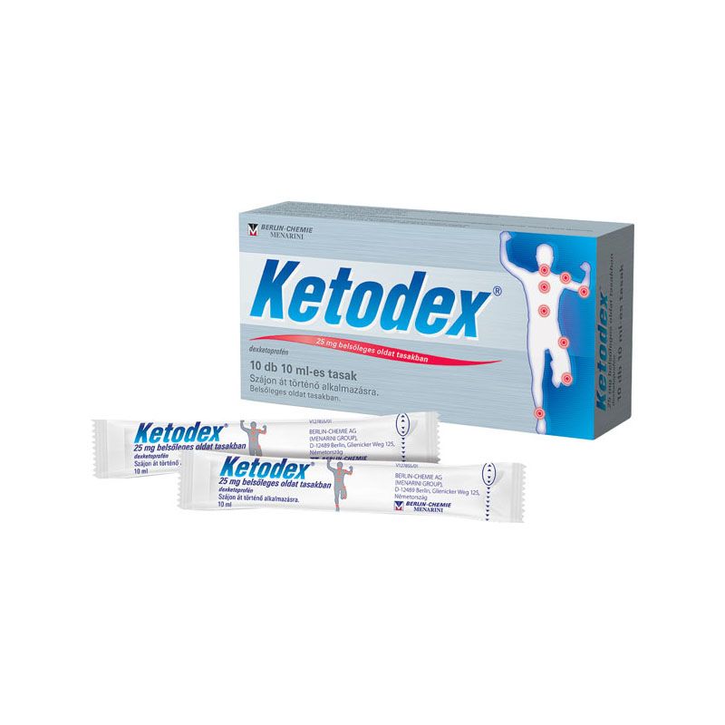 Ketodex 25 mg belsőleges oldat tasakban