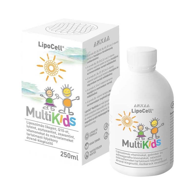 Lipocell MultiKids folyékony étrend-kiegészítő