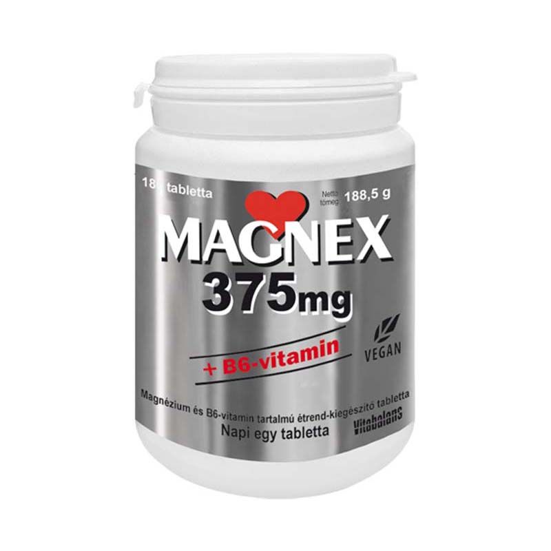 Magnex 375 mg + B6-vitamin tabletta