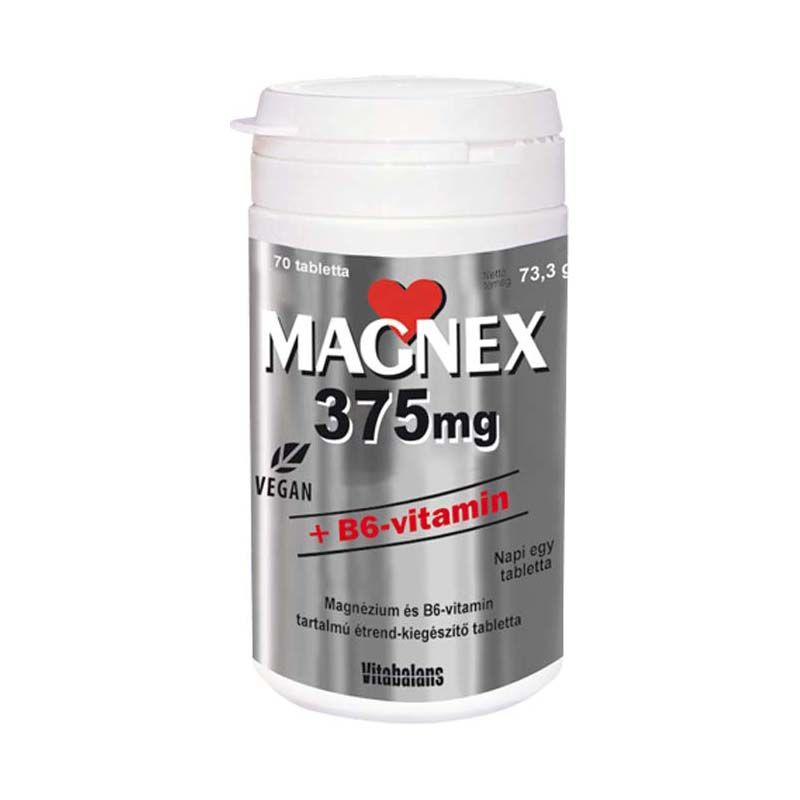 Magnex 375 mg + B6-vitamin tabletta