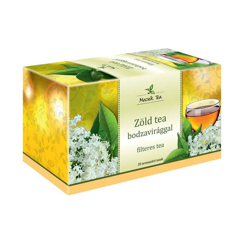 Mecsek zöld tea bodzavirággal filteres
