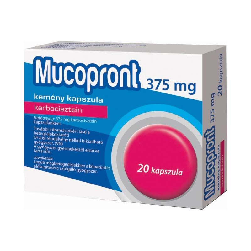 Mucopront 375 mg kemény kapszula