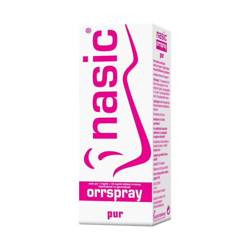 Nasic pur 1 mg/ml + 50 mg/ml oldatos orrspray felnőtteknek és gyermekeknek