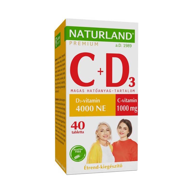 Naturland C-vitamin 1000 mg + D-vitamin 4000 NE tabletta