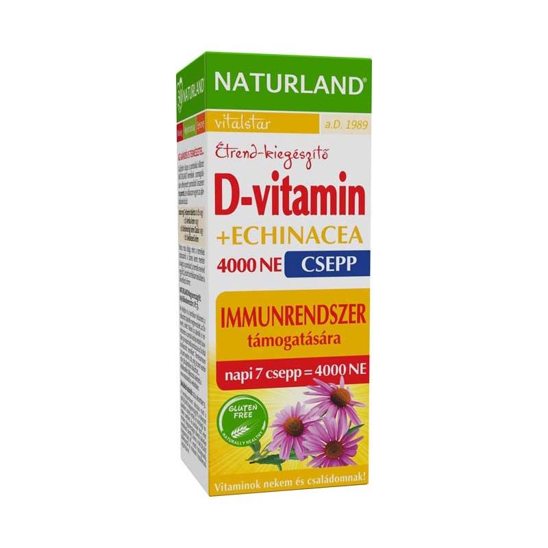 Naturland D-vitamin 4000 NE + Echinacea csepp