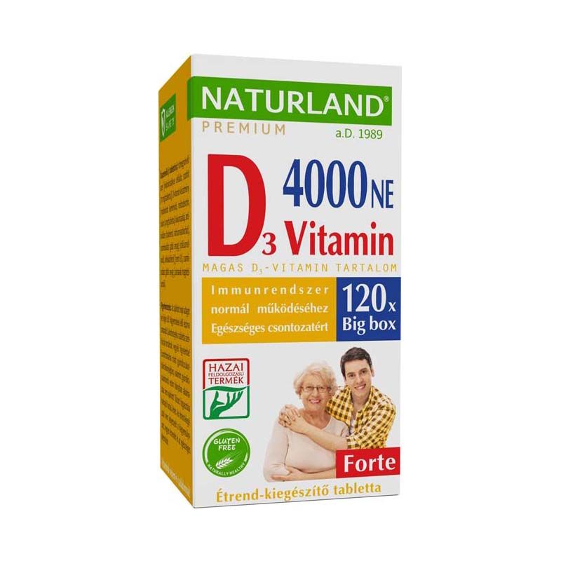 Naturland D-vitamin Forte étrend-kiegészítő tabletta
