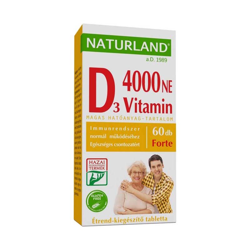 Naturland D-vitamin forte étrend-kiegészítő tabletta