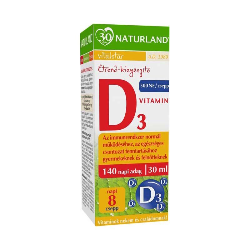 Naturland D3-vitamin étrend-kiegészítő csepp