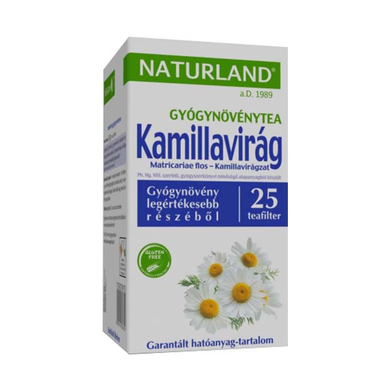 Naturland Kamillavirág filteres gyógynövénytea
