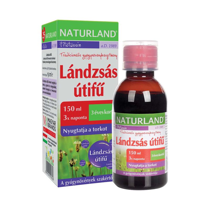 Naturland Lándzsás útifű kivonatot tartalmazó folyékony étrend-kiegészítő készítmény