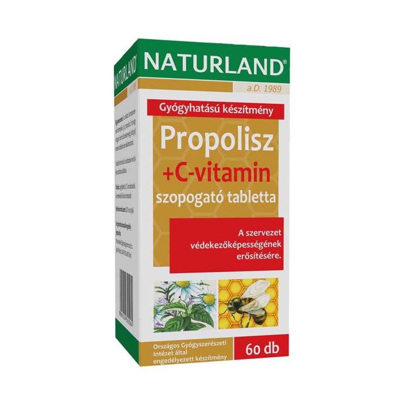 Naturland Propolisz + C-vitamin szopogató tabletta