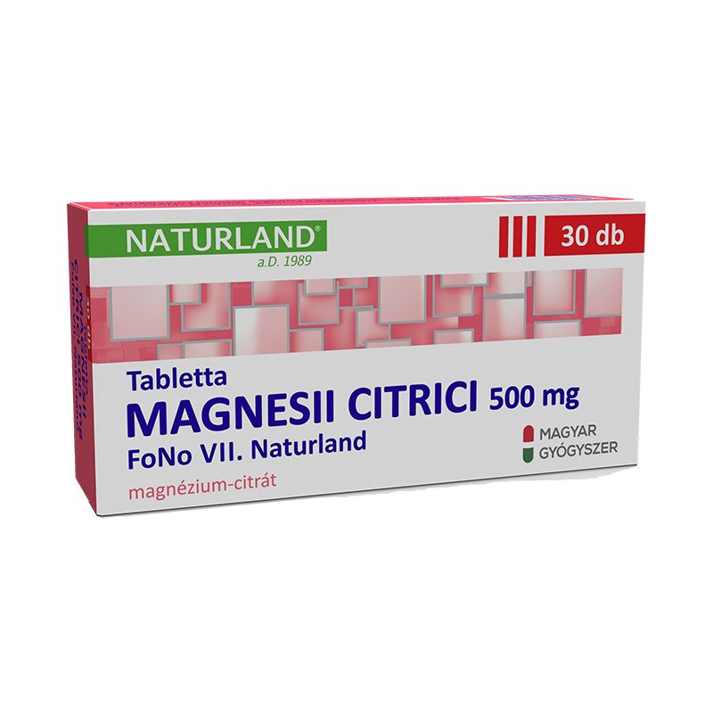 Tabletta magnesii citrici 500 mg FoNo VII. Naturland