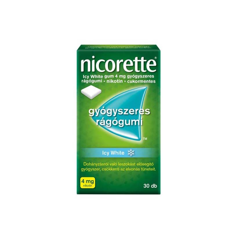 Nicorette Icy White 4mg gyógyszeres rágógumi - Pingvin Patika, Orr gyógyszer a dohányzáshoz
