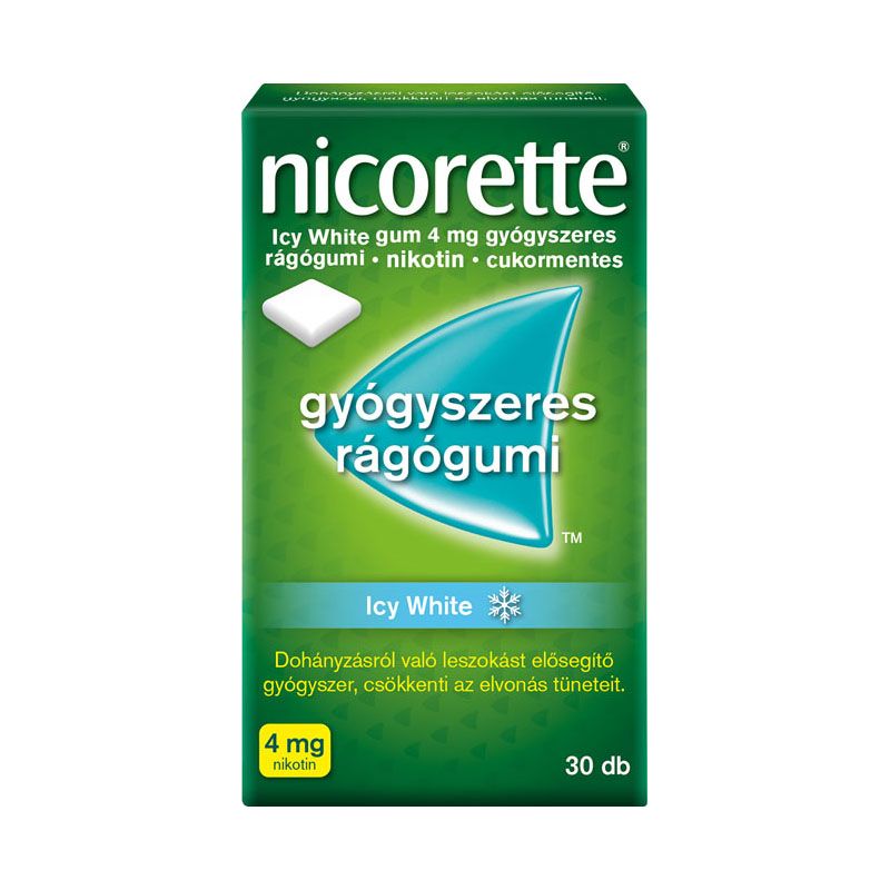 Nicorette Icy White gum 4 mg gyógyszeres rágógumi