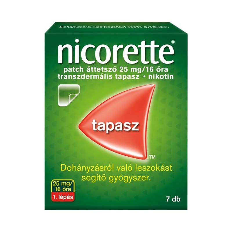 Nicorette patch áttetsző 25 mg/16 óra transzdermális tapasz