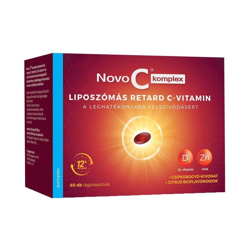 Novo C Komplex liposzómás C-vitamin+ D3 vitamin + Cink lágykapszula