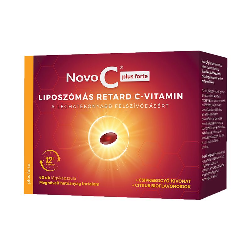 Novo C Plus Forte liposzómás retard C-vitamin lágykapszula