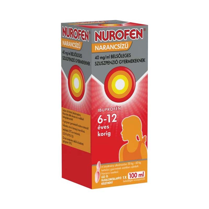Nurofen 40 mg/ml belsőleges szuszpenzió gyermekeknek narancsízű