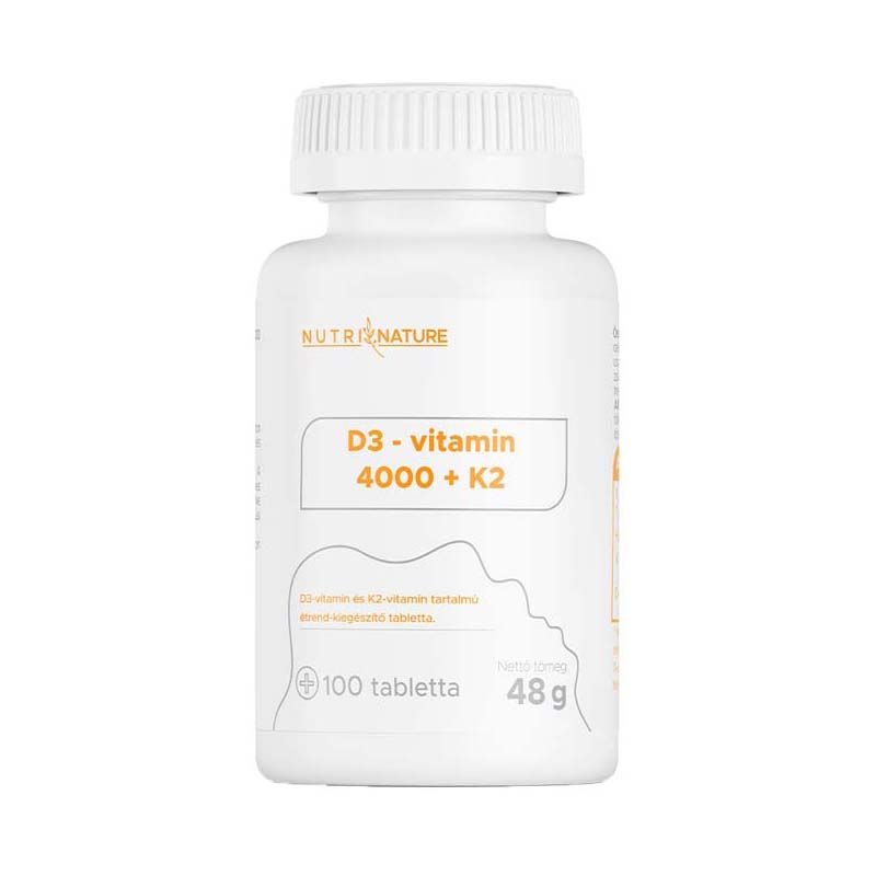 Nutri Nature D3+K2 vitamin tabletta