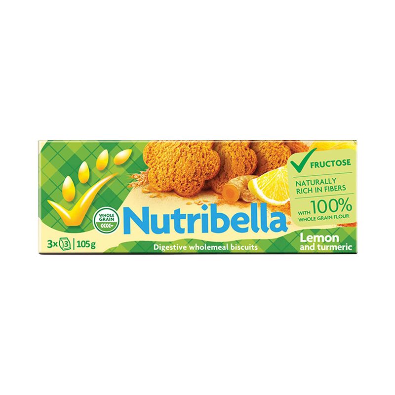 Nutribella teljes kiőrlésű citromos-kurkumás vegán keksz